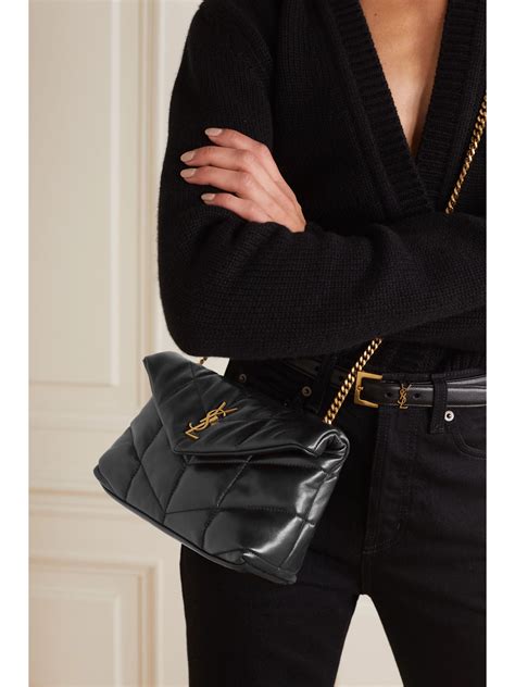 puffer toy ysl bag|quilted puffer shoulder bag.